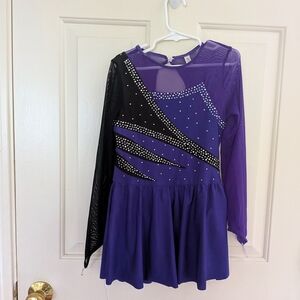 Purple and Black Kids Dress